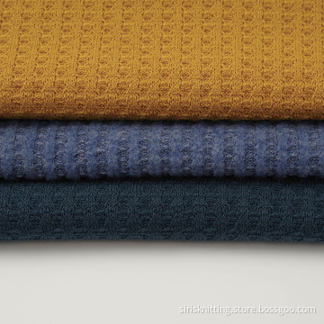 Space Dyed Soft Polyester Rayon Waffle Knit Fabric